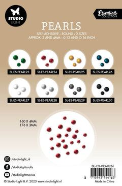 SL Self-Adhesive Pearls Red Pearls Essentials105x160x4mm 336 PC nr.24-2
