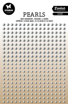 SL Self-Adhesive Pearls Silver Pearls Essentials105x160x4mm 336 PC nr.28-1