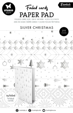 SL Foiled Cards Silver Patterns Essentials 24 Sheets-1