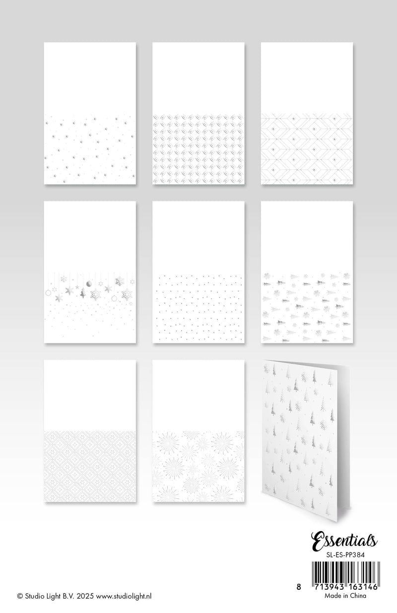 SL Foiled Cards Silver Patterns Essentials 24 Sheets-2