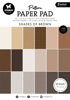 SL Pattern Paper Pad Shades Of Brown Essentials 36 SH-1