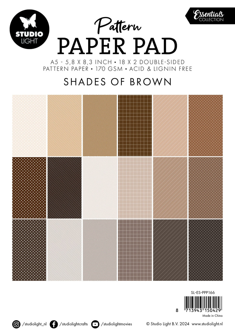 SL Pattern Paper Pad Shades Of Brown Essentials 36 SH-2