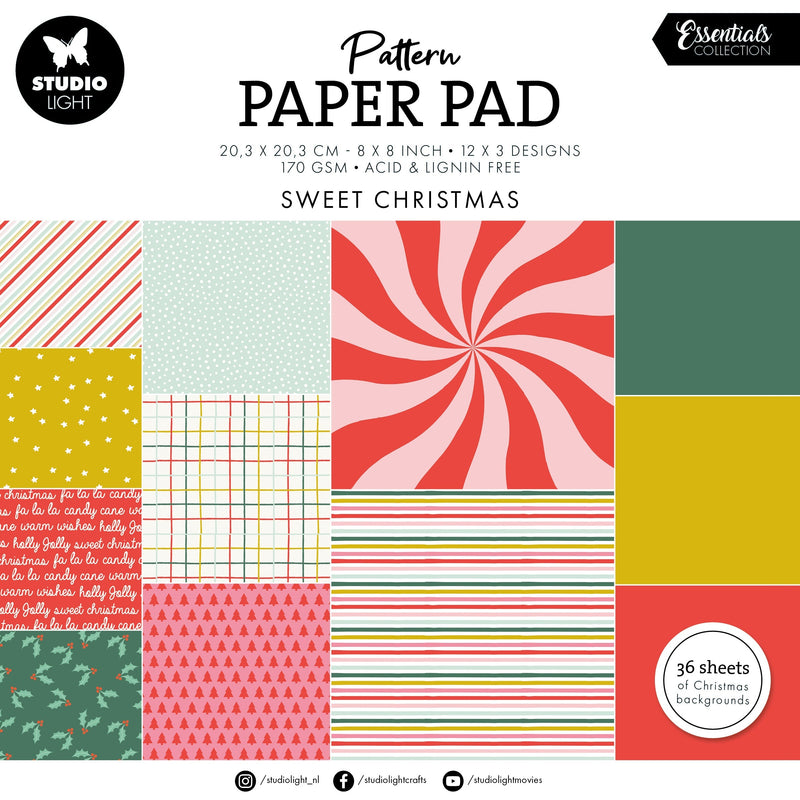 SL Pattern Paper Pad Sweet Christmas Essentials 36 SH-1