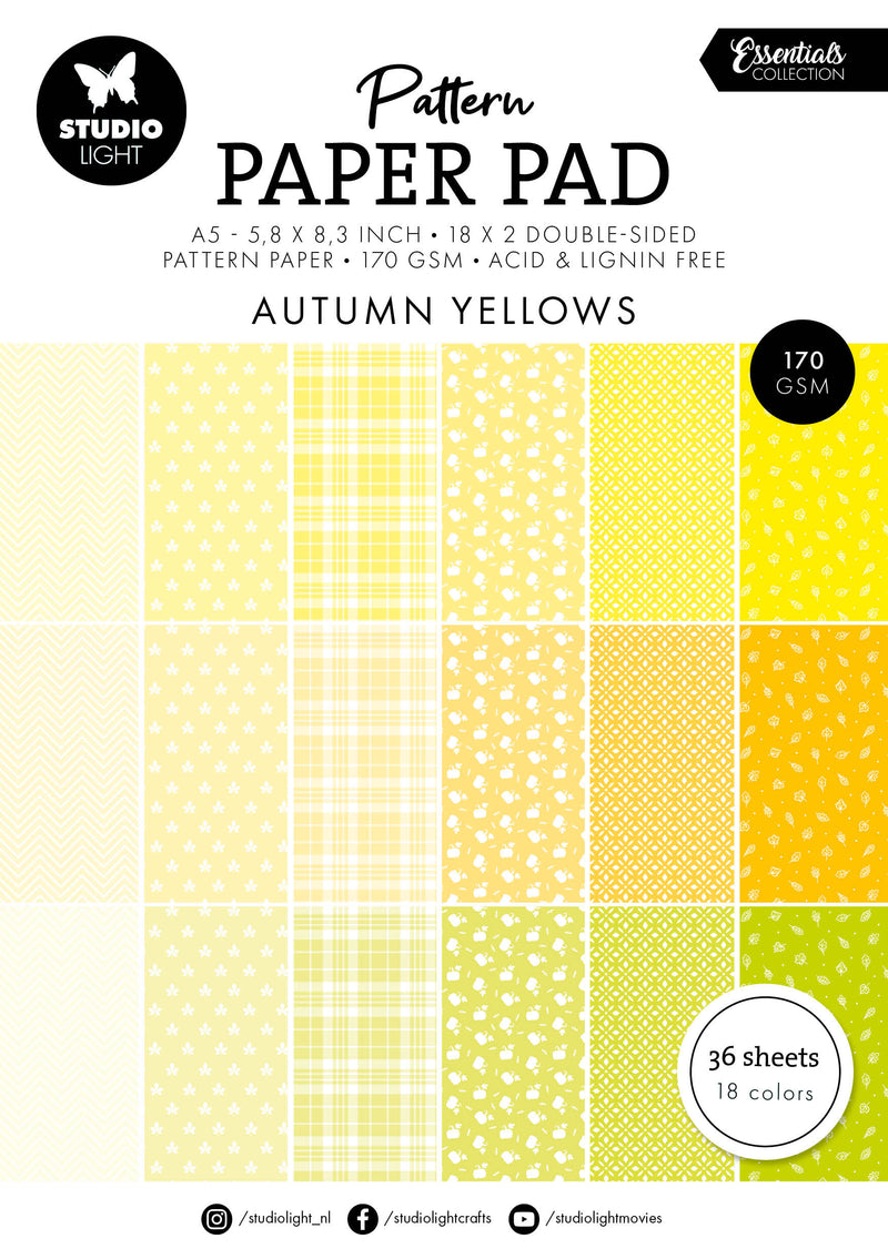SL Pattern Paper Pad Autumn Yellows Essentials 36 SH-1