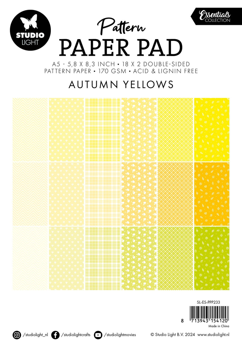 SL Pattern Paper Pad Autumn Yellows Essentials 36 SH-2