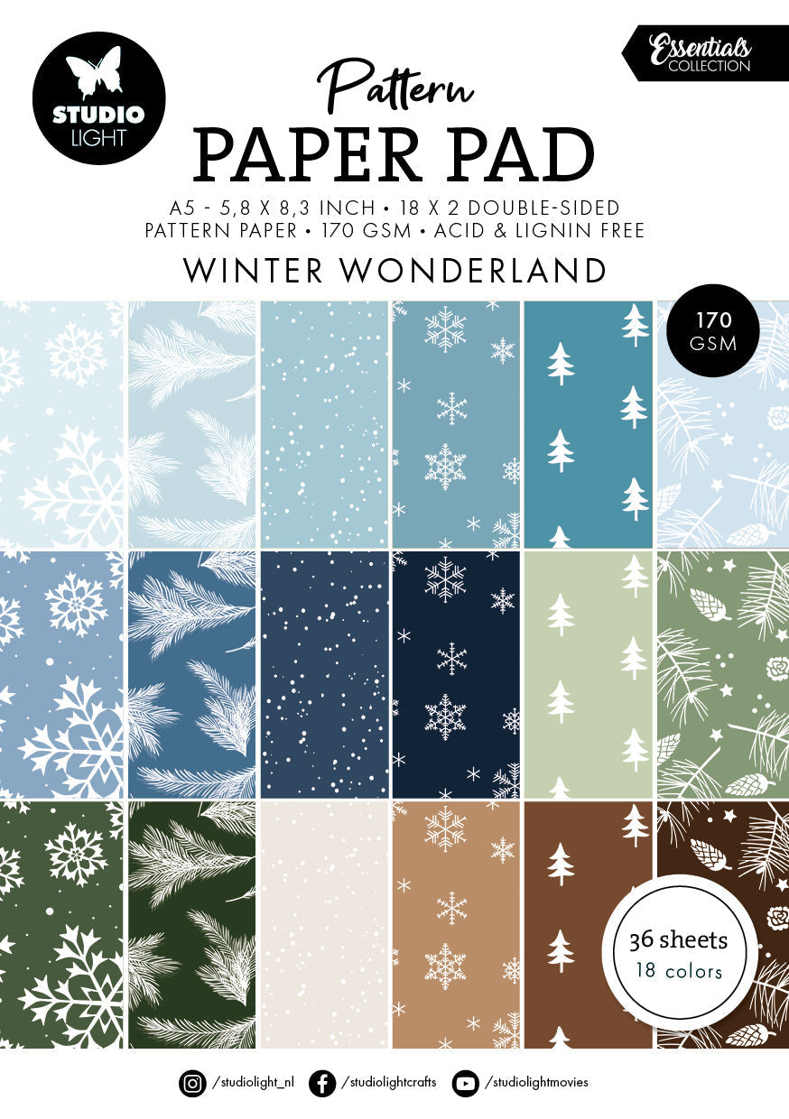 SL Pattern Paper Pad  Winter Wonderland Essentials 36 Sheets-1