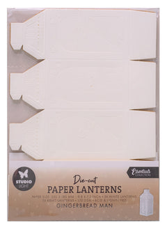 SL Lanternes en papier découpées L'essentiel Bonhomme en pain d'épices 10 feuilles-1