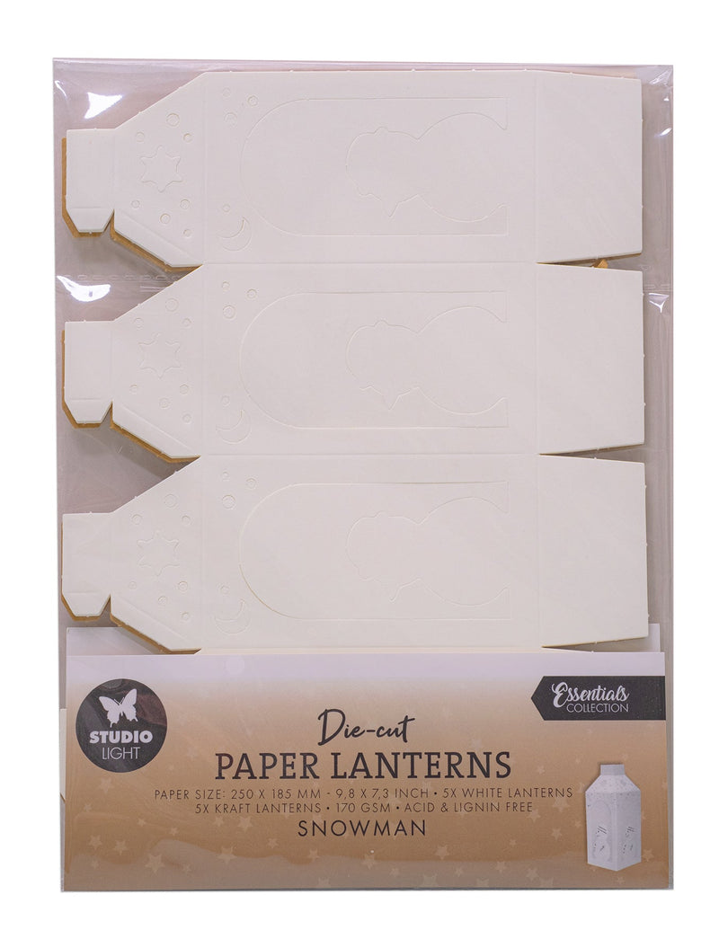 SL Lanternes en papier découpées Bonhomme de neige Essentials 10 feuilles-1