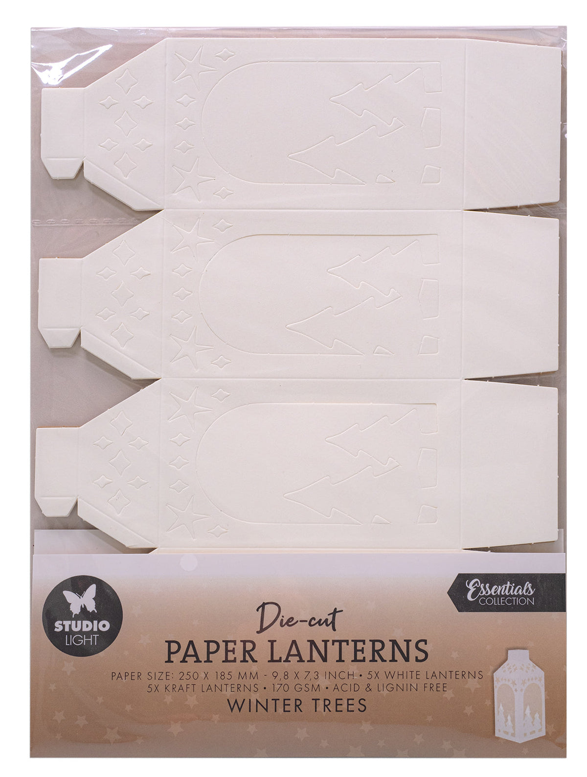 SL Lanternes découpées papier Arbres d'hiver Essentiels 10 feuilles-1