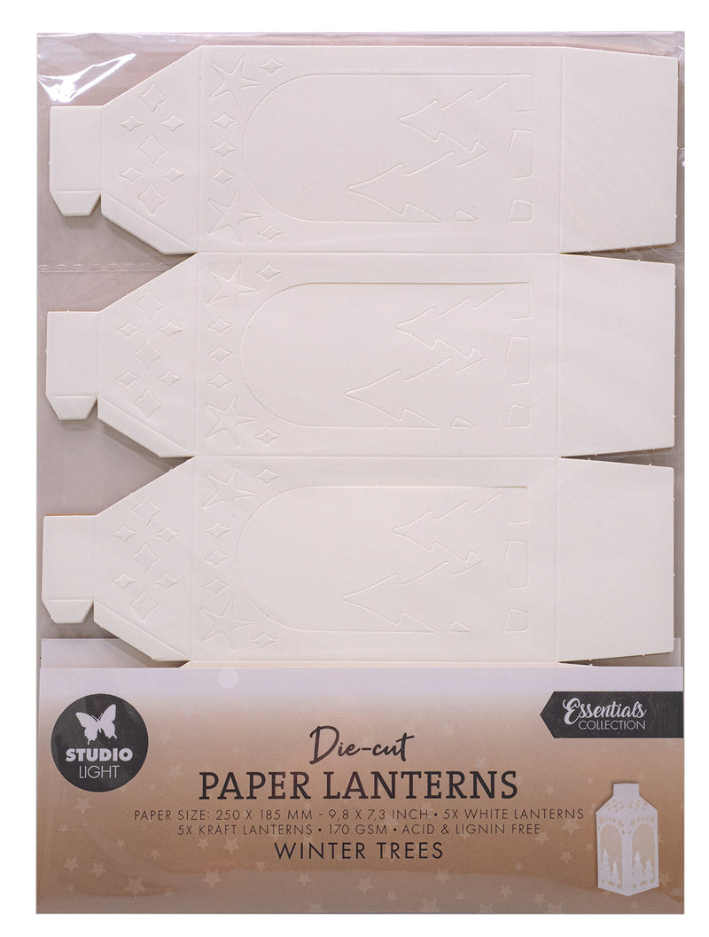 SL Lanternes découpées papier Arbres d'hiver Essentiels 10 feuilles-1