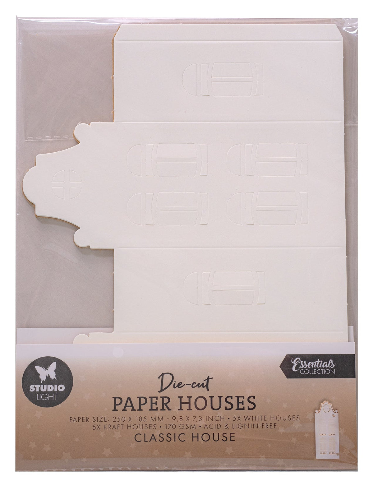 SL Maisons en papier découpées Classiques Essentiels pour la maison 10 feuilles-1