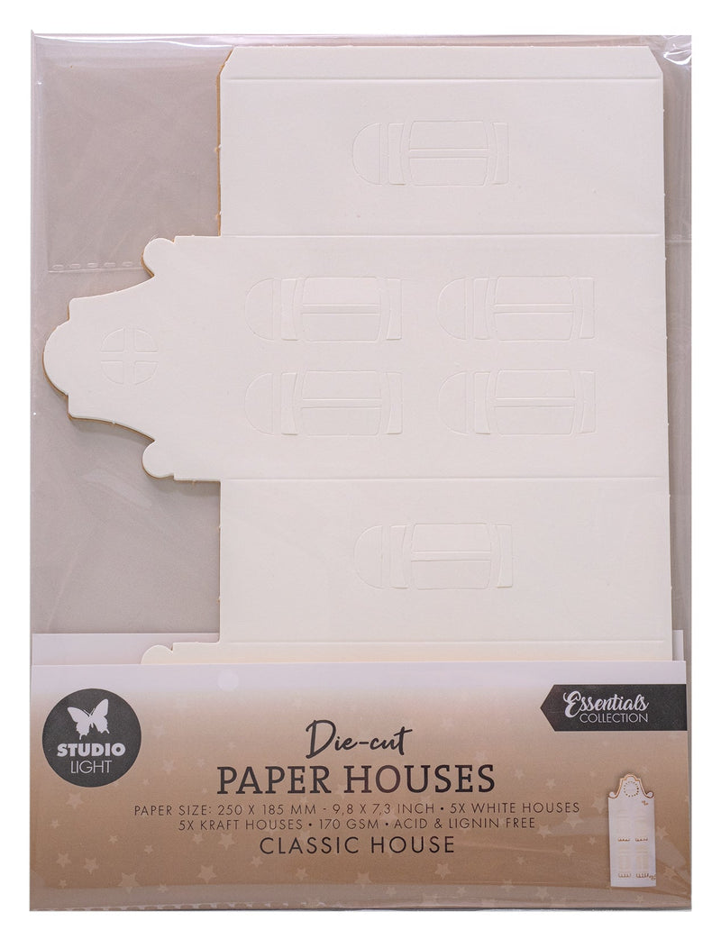 SL Maisons en papier découpées Classiques Essentiels pour la maison 10 feuilles-1