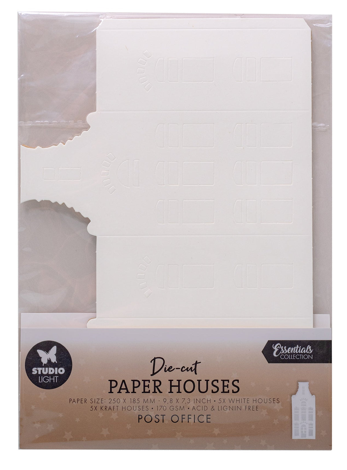 SL Maisons en papier découpées Matériel de bureau de poste 10 feuilles