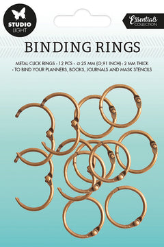 SL Binding Click Rings Old Gold Essentials 23x23x3mm 12 PC nr.02-1