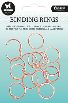 SL Binding Click Rings Rose Essentials 23x23x3mm 12 PC nr.04-1