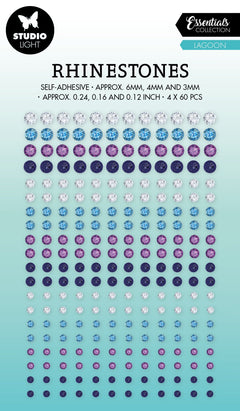 SL Self-Adhesive Rhinestones Lagoon Essentials 105x180x4mm 240 PC nr.01-1