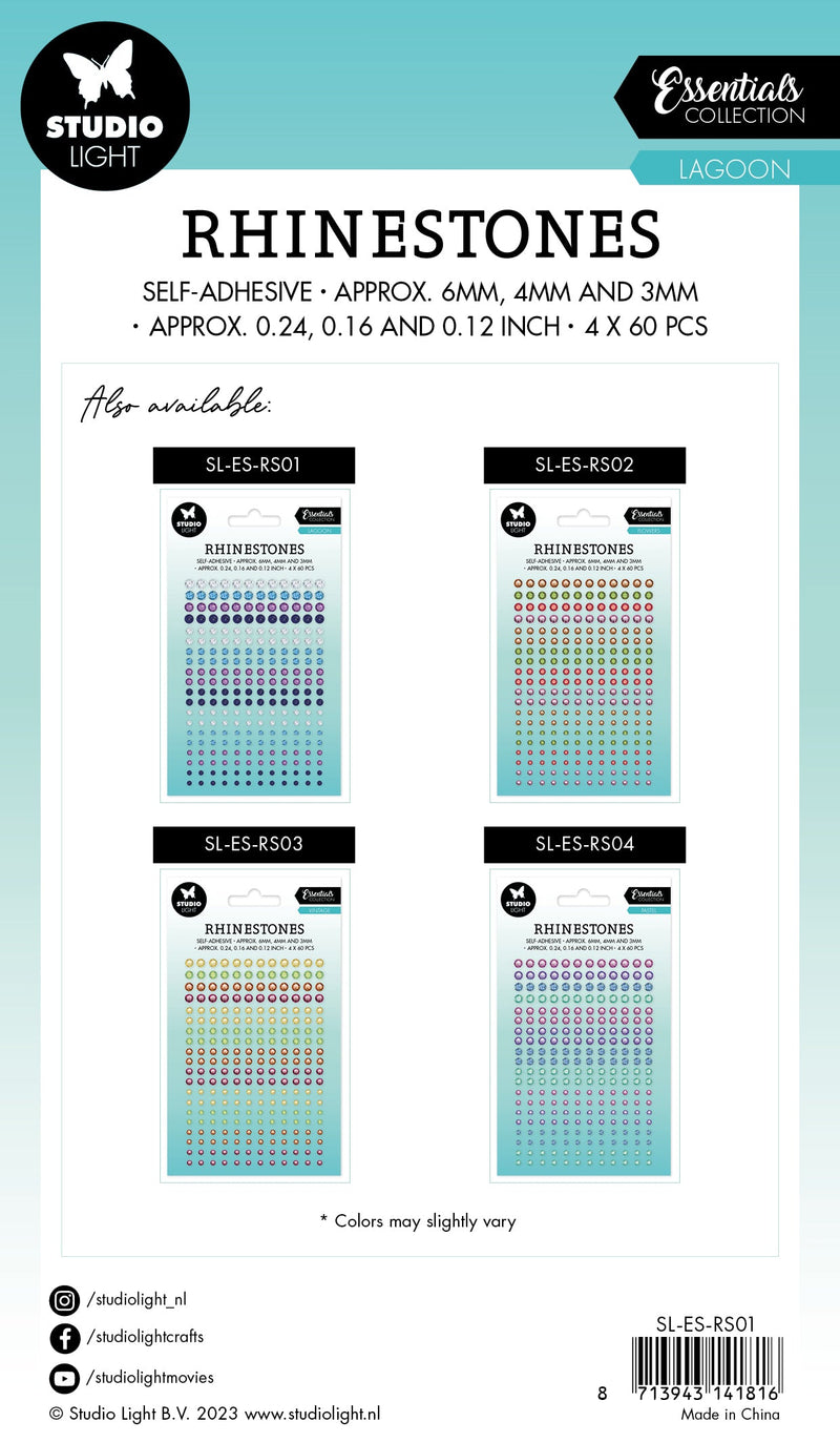 SL Self-Adhesive Rhinestones Lagoon Essentials 105x180x4mm 240 PC nr.01-2