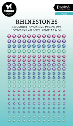 SL Self-Adhesive Rhinestones Pastel Essentials 105x180x4mm 240 PC nr.04-1