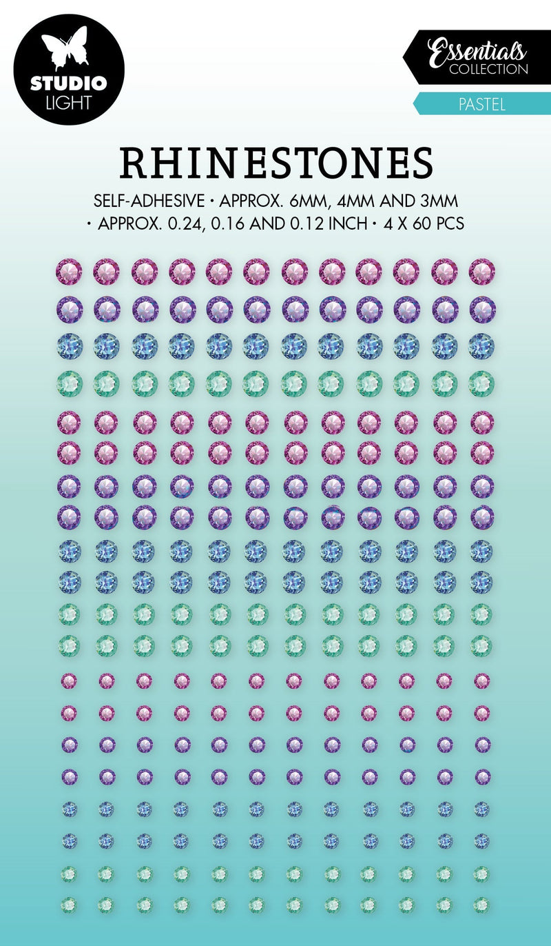 SL Self-Adhesive Rhinestones Pastel Essentials 105x180x4mm 240 PC nr.04-1