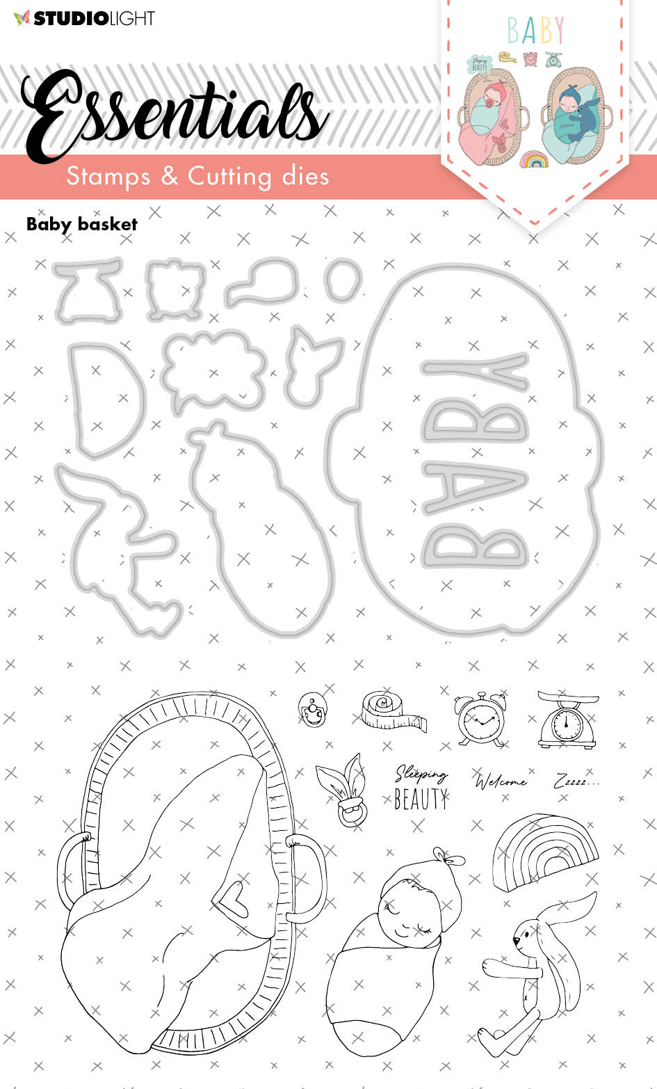 SL Stamp & Cutting Die Baby Basket Essentials 148x210x3mm 1 PC nr.20-1