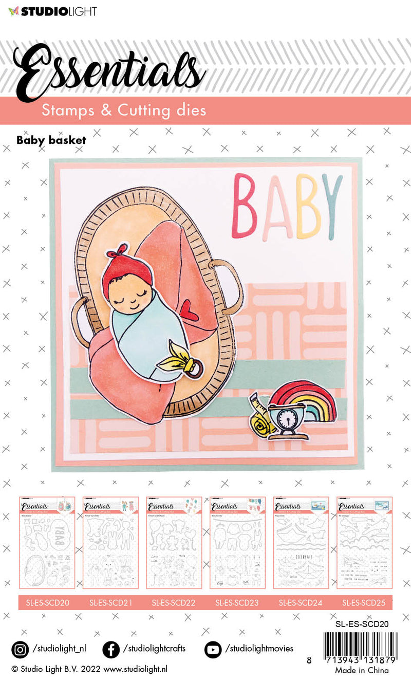 SL Stamp & Cutting Die Baby Basket Essentials 148x210x3mm 1 PC nr.20-3