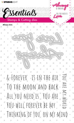 SL Stamps & Cutting Die Always Love Essentials 148x191x1mm 14 PC nr.38-1