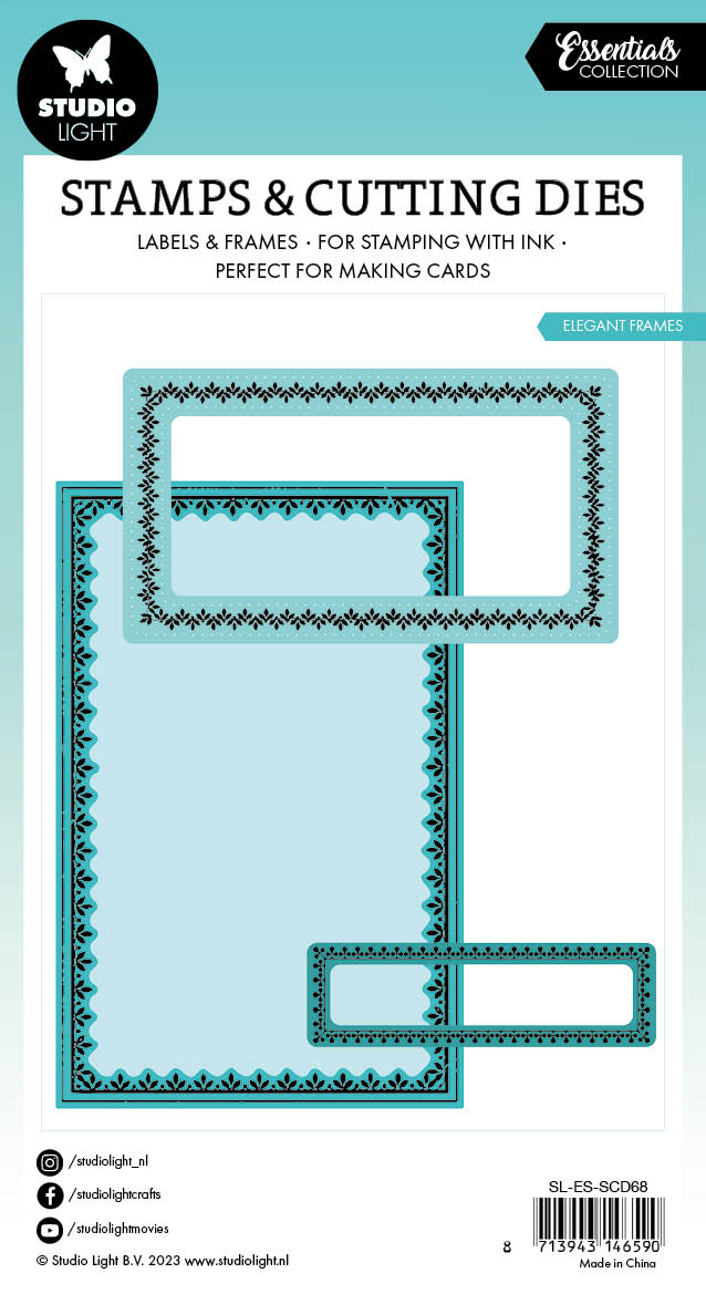 SL Stamp & Cutting Dies Elegant Frames Essentials 100x138x3mm 9 PC nr.68-3