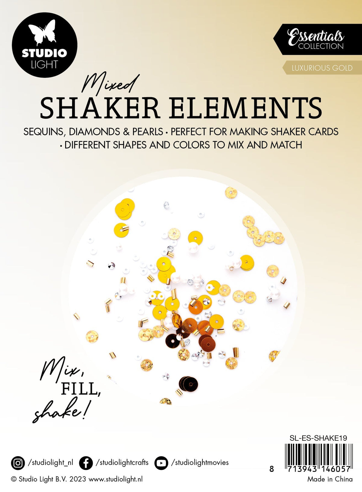 SL Shaker Elements Luxurious Gold Essentials 151x111x12mm 6 PC réf. 19-4