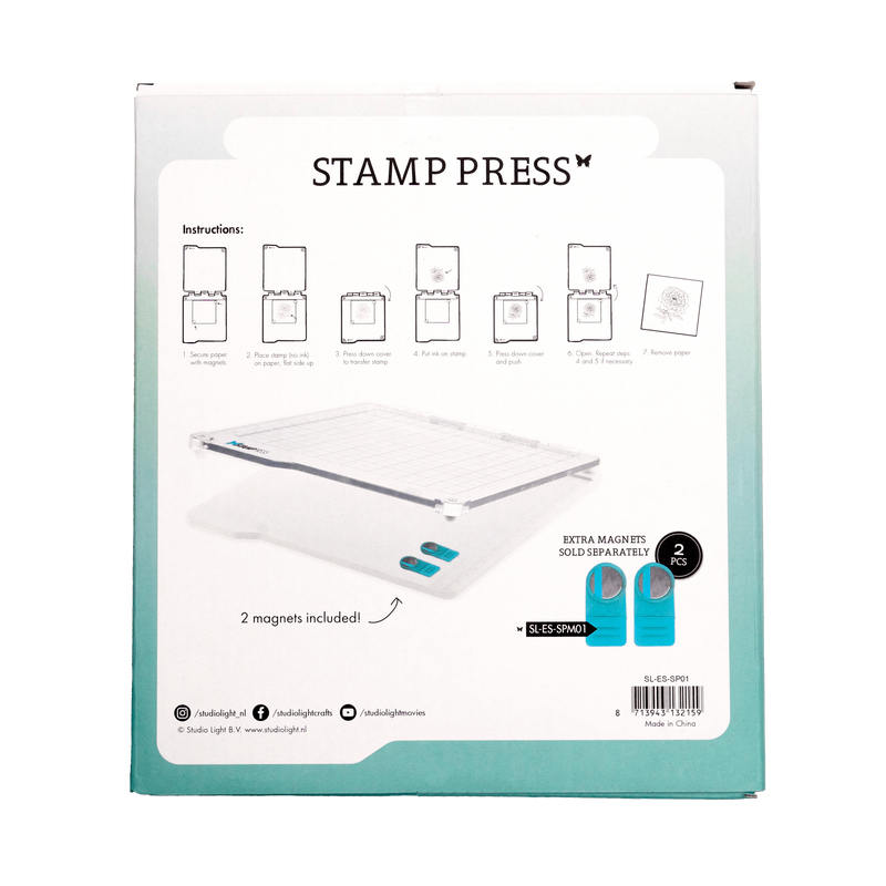 SL Stamp Press Incl. 2 Magnets Essential Tools 160x160x20mm 3 PCS nr.01-4