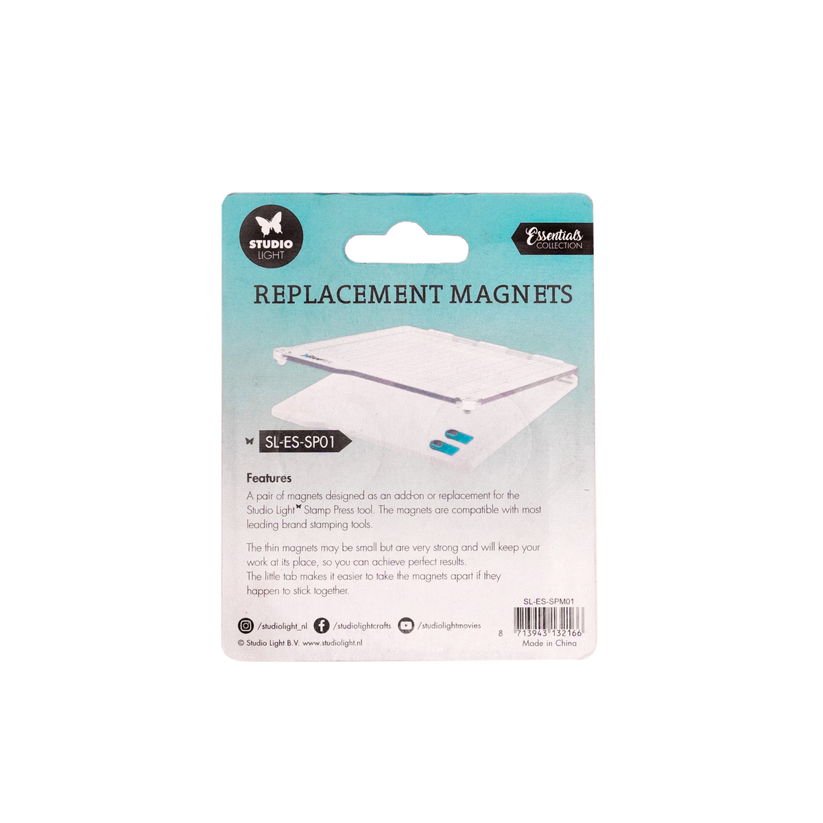 SL Stamp Press Magnets Essential Tools 45x23x3mm 2 PCS nr.01-2