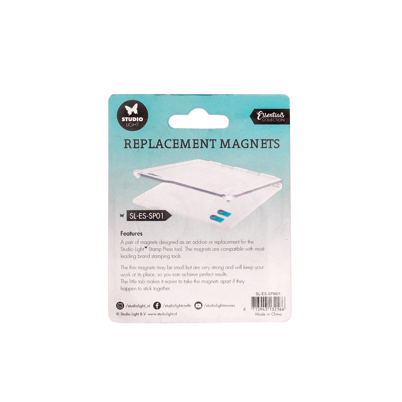 SL Stamp Press Magnets Essential Tools 45x23x3mm 2 PCS nr.01-2