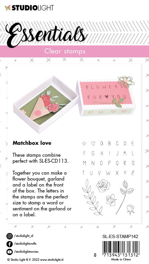 SL Clear Stamp Matchbox Love Essentials 74x100x4mm 1 PC nr.142-2