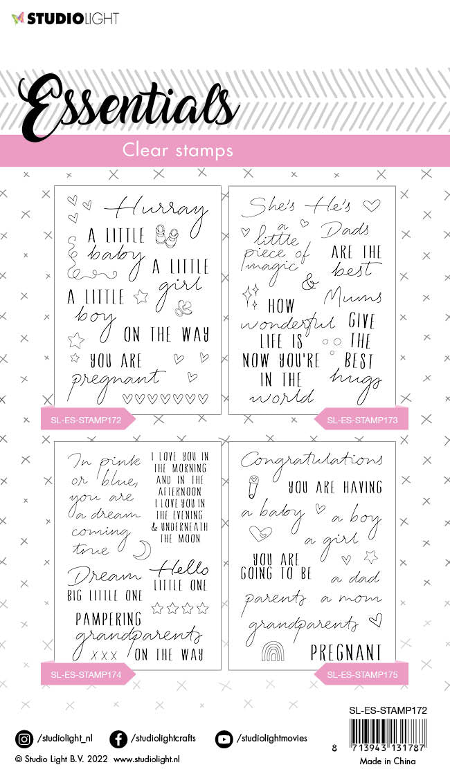 SL Clear Stamp Hurray Sentiments Essentials 105x148x3mm 1 PC nr.172-2