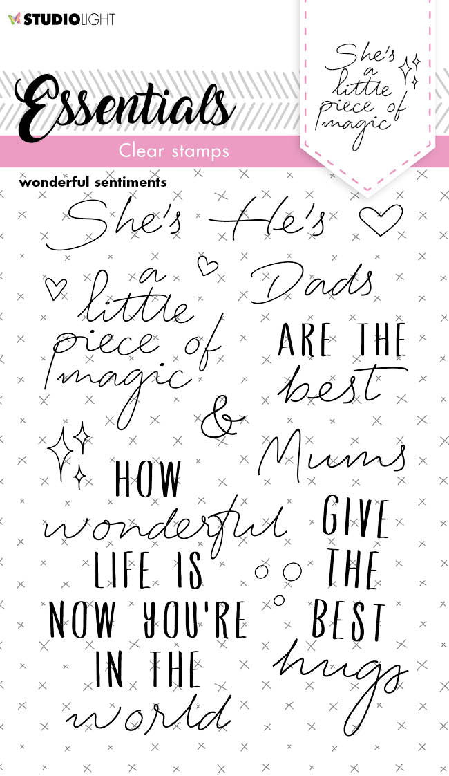 SL Clear Stamp Wonderful Sentiments Essentials 105x148x3mm 1 PC nr.173-1