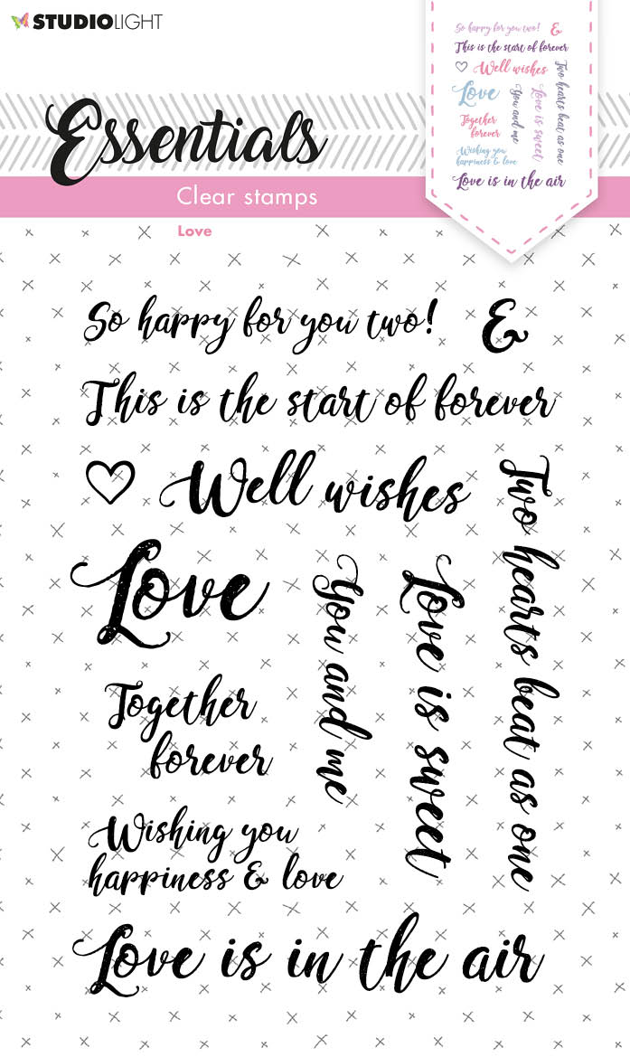 SL Clear Stamp Sentiments/Wishes - Love Essentials 105x148x3mm 1 PC nr.179-1