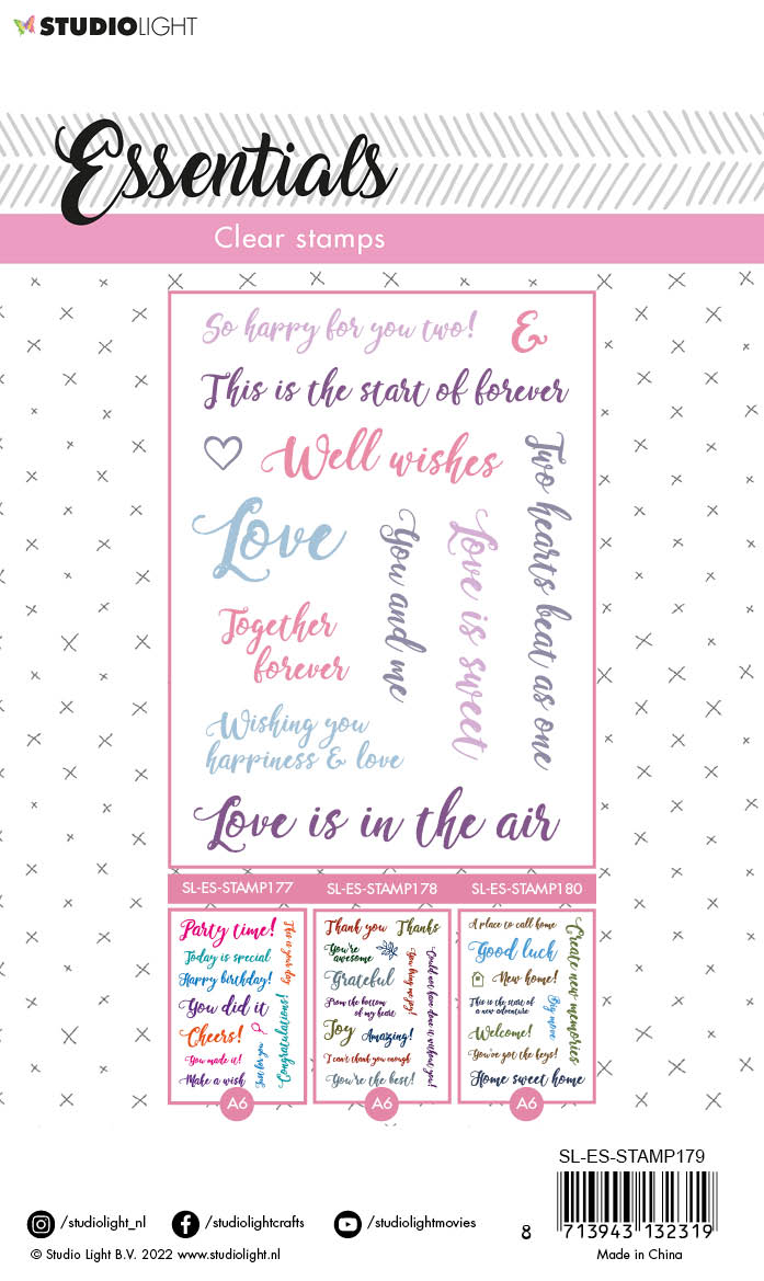 SL Clear Stamp Sentiments/Wishes - Love Essentials 105x148x3mm 1 PC nr.179-2