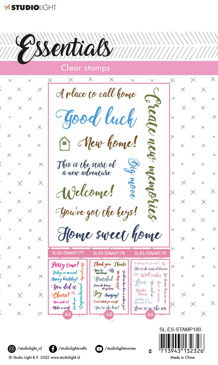 SL Clear Stamp Sentiments/Wishes - Home Essentials 105x148x3mm 1 PC nr.180-2