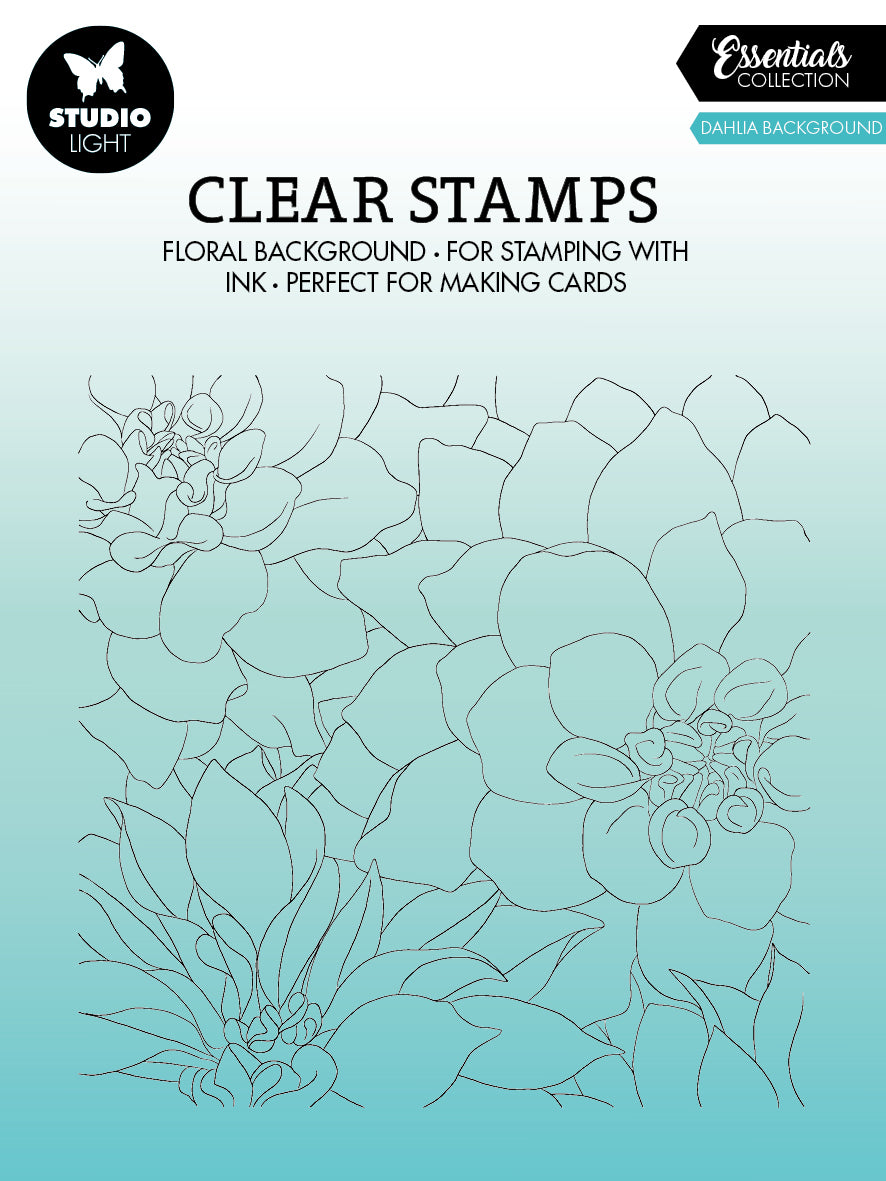 SL Clear Stamp Dahlia Background Essentials 140x140x3mm 1 PC nr.323-1