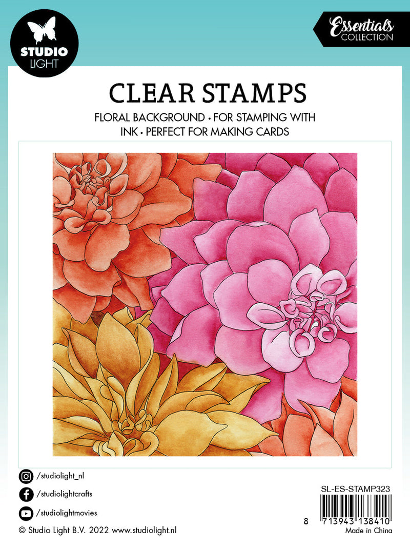 SL Clear Stamp Dahlia Background Essentials 140x140x3mm 1 PC nr.323-4