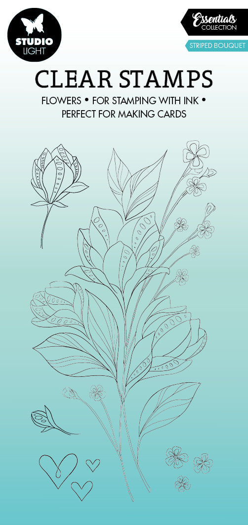 SL Clear Stamp Striped Bouquet Essentials 80x140x3mm 5 PC nr.324-1