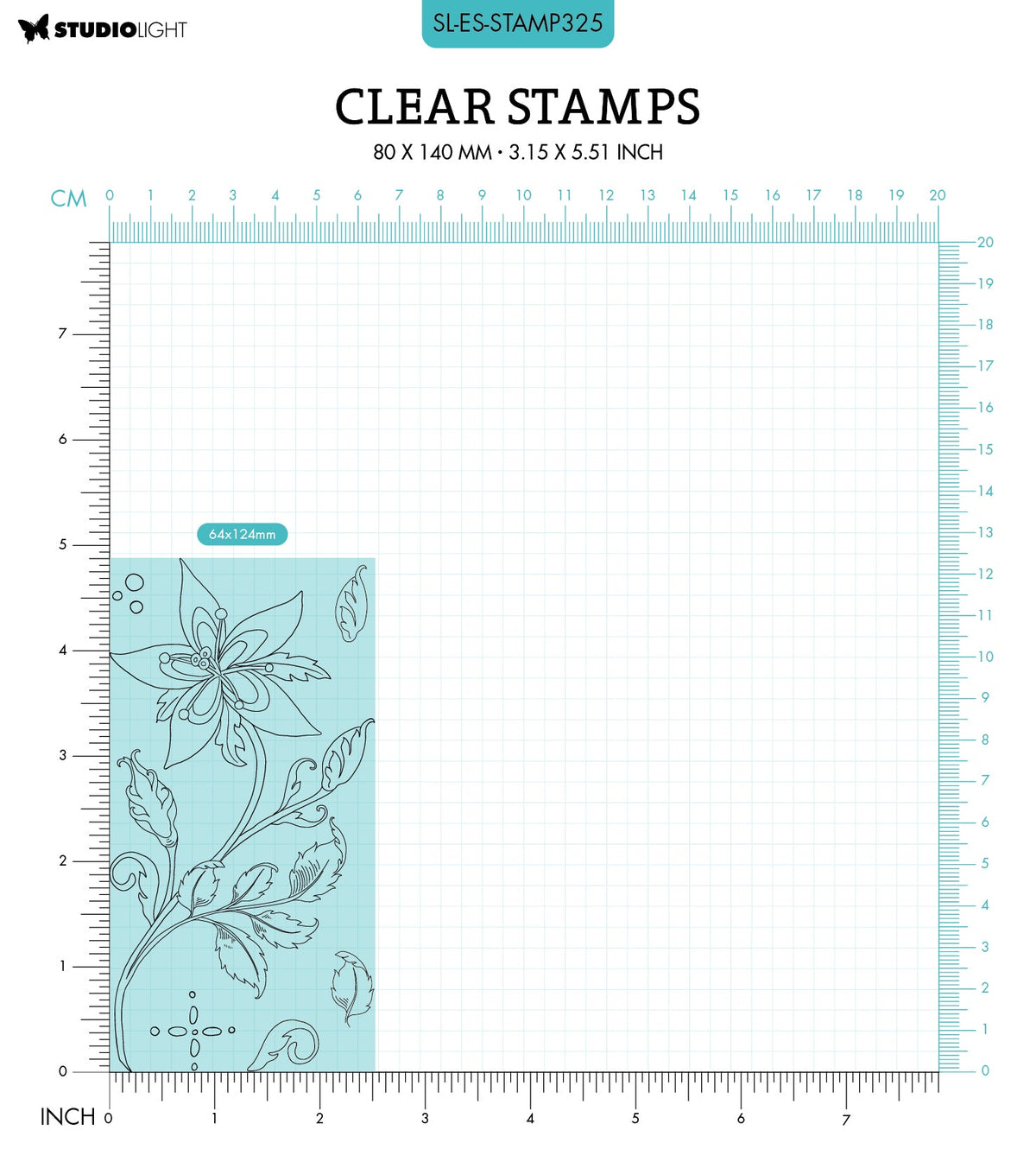 SL Clear Stamp Fairy Flower Essentials 80x140x3mm 6 PC nr.325-2