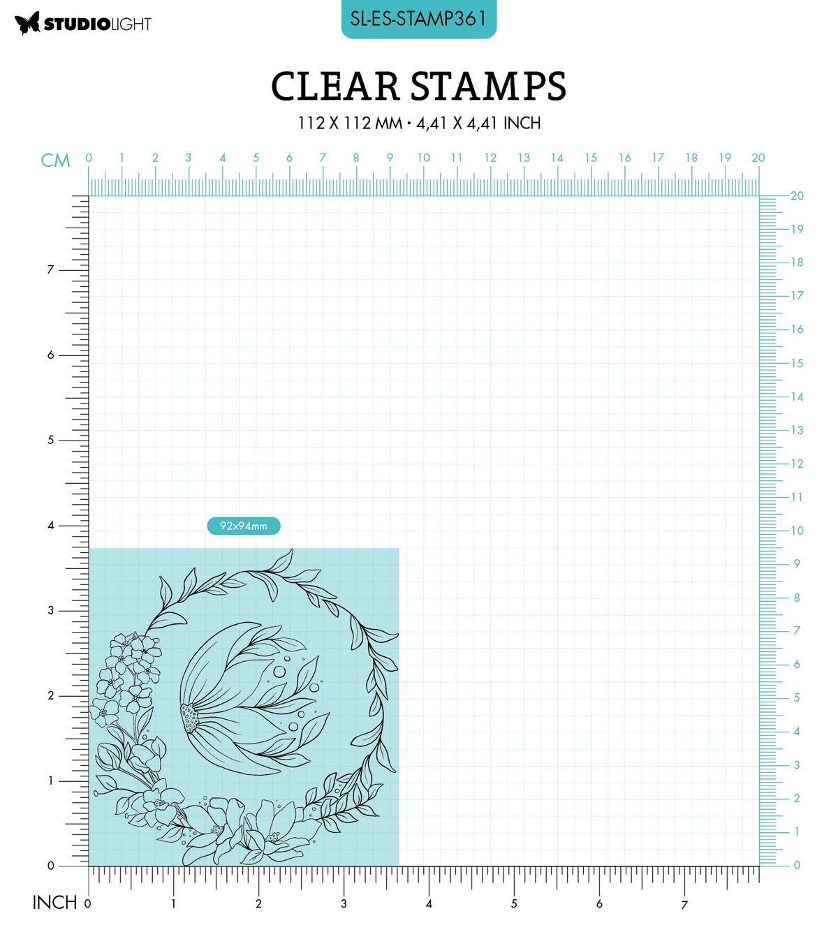 SL Clear Stamp Small Circle Essentials 93x95x3mm 2 PC nr.361-2