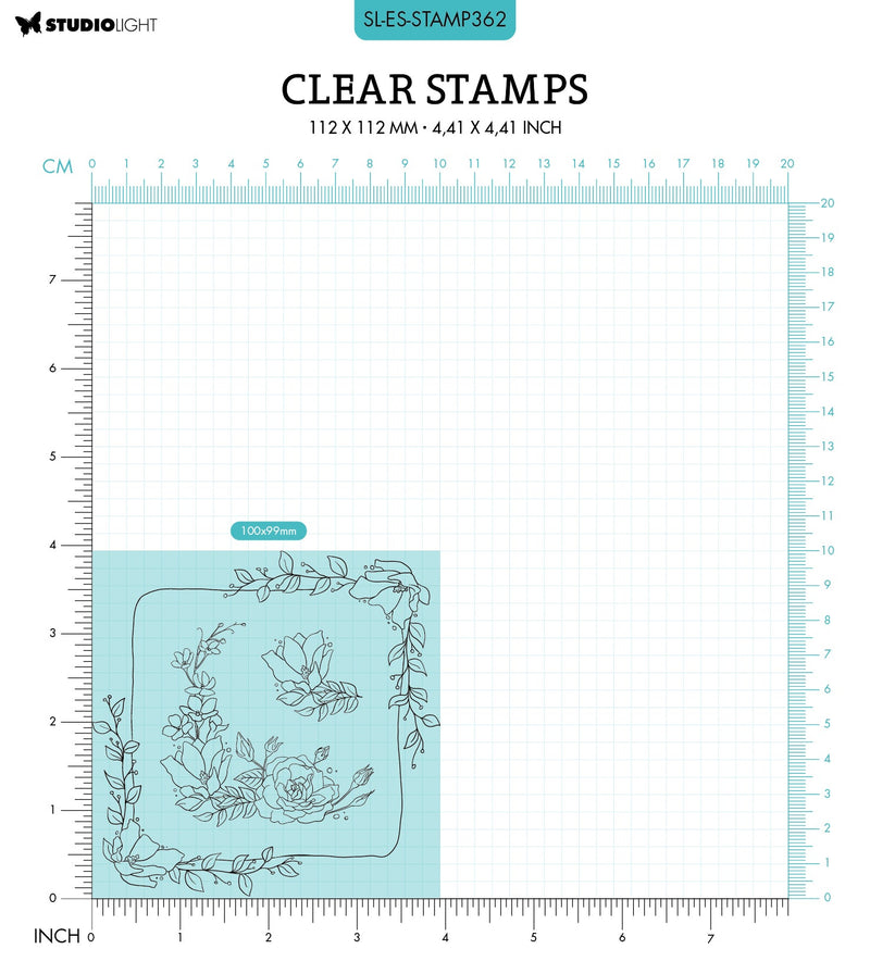 SL Clear Stamp Square Essentials 100x99x3mm 3 PC nr.362-2