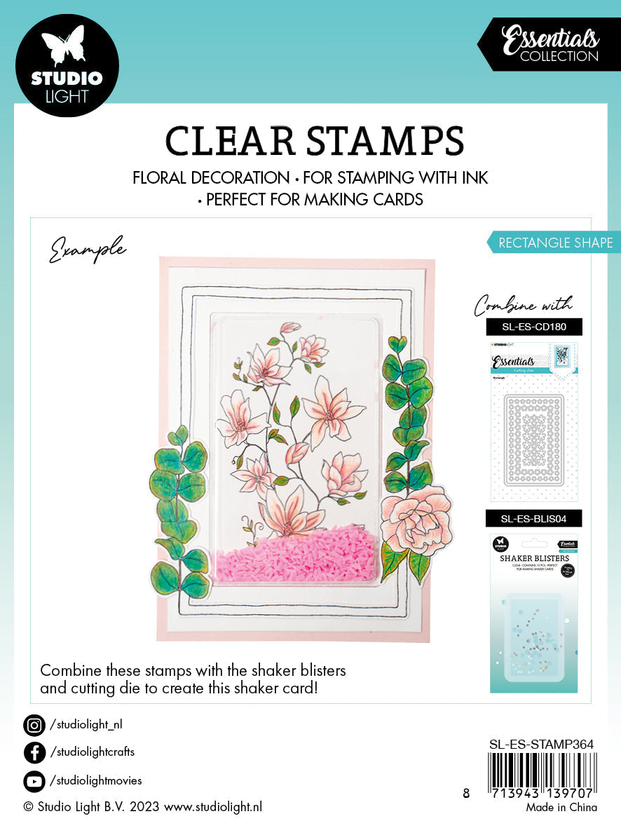 SL Clear Stamp Rectangle Essentials 119x129x3mm 2 PC nr.364-4