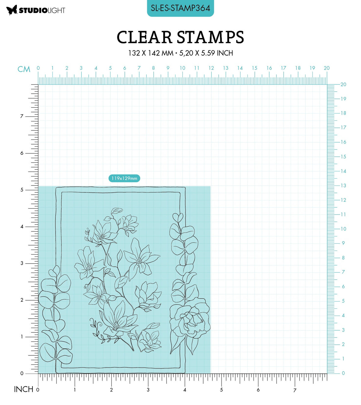 SL Clear Stamp Rectangle Essentials 119x129x3mm 2 PC nr.364-2