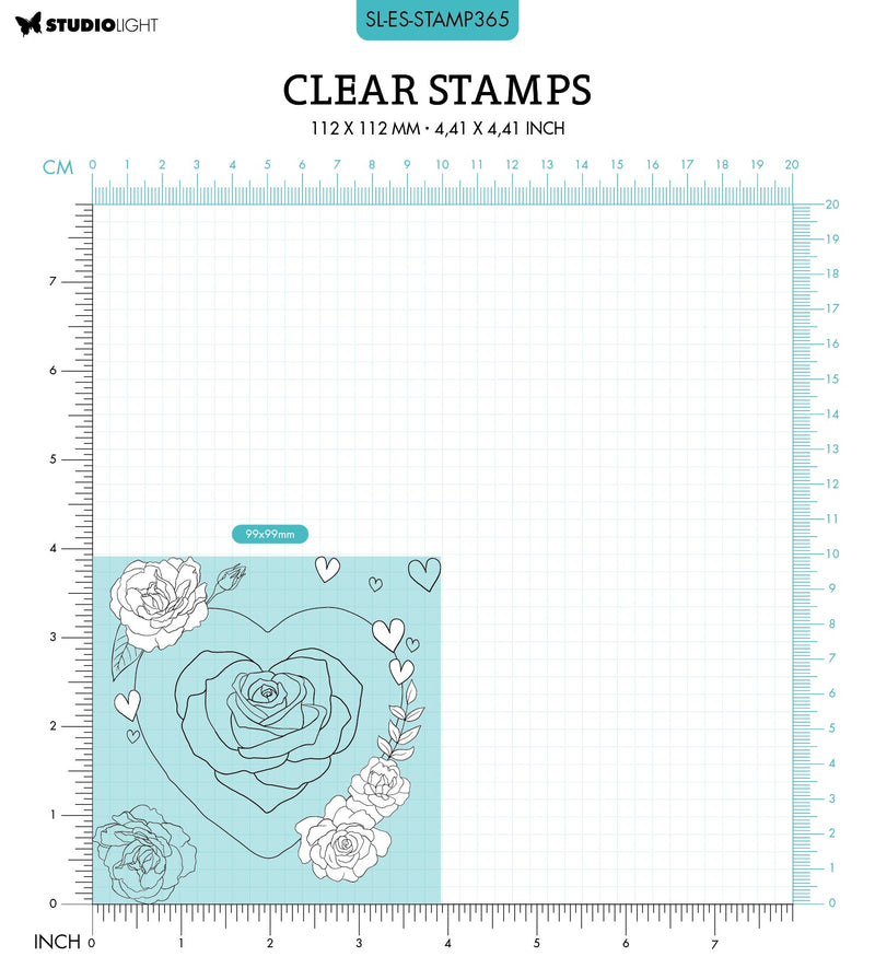 SL Clear Stamp Heart Essentials 100x100x3mm 6 PC nr.365-2
