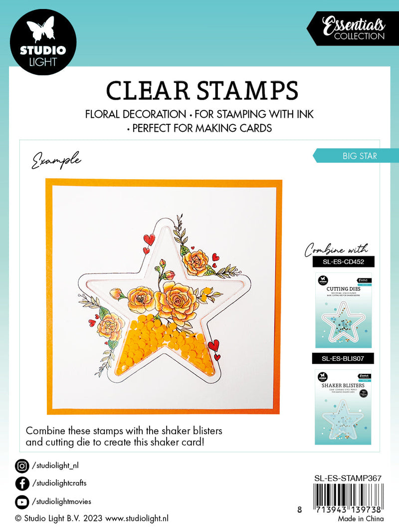 SL Clear Stamp Big Star Essentials 119x129x3mm 11 PC nr.367-4