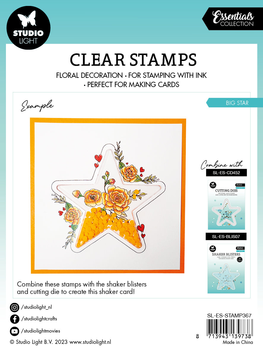 SL Clear Stamp Big Star Essentials 119x129x3mm 11 PC nr.367-4