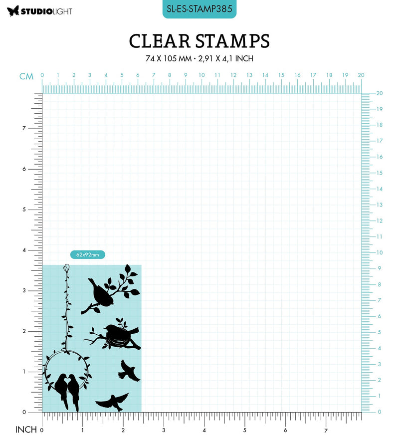 SL Clear Stamp Love Bird Essentials 62x93x3mm 5 PC nr.385-2