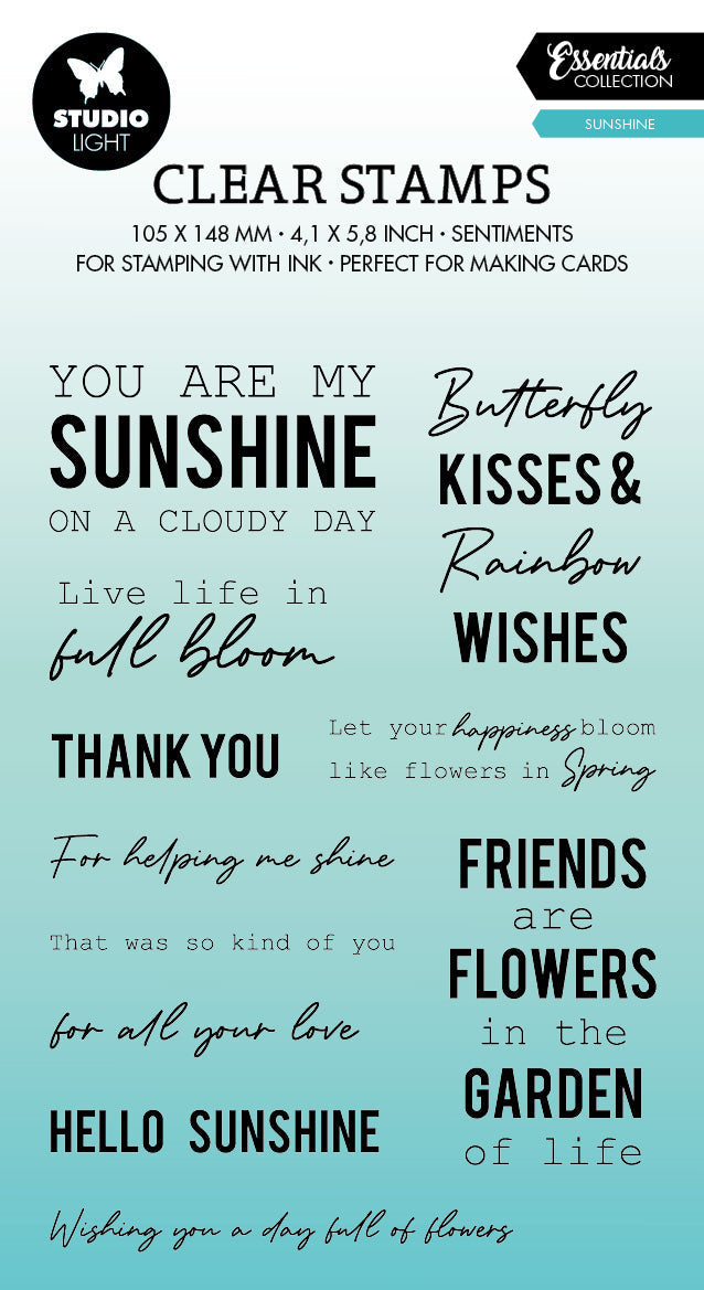 SL Clear Stamp Sunshine Sentiments Essentials 93x136x3mm 11 PC nr.387-1